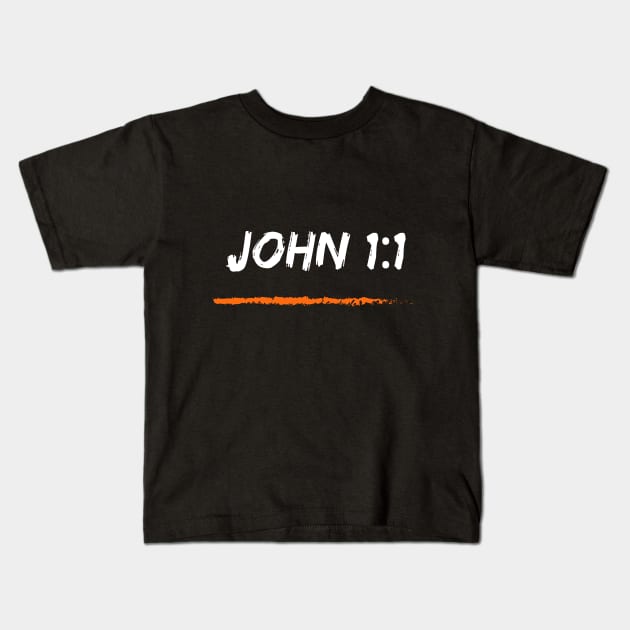 John 1:1 Kids T-Shirt by Zenflow